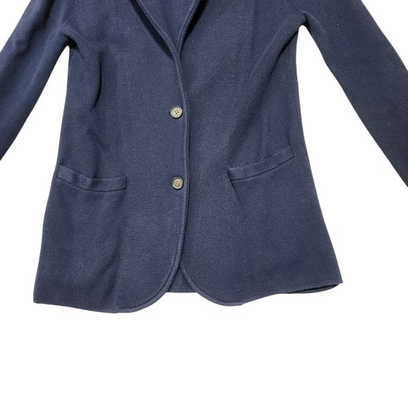 J. Crew Womens Navy Blue Cotton Blazer With Button Closure & Pockets‎ XS - Picture 8 of 9